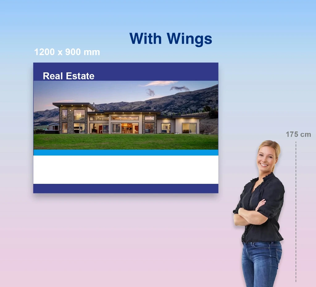 Corflute sign - with wings